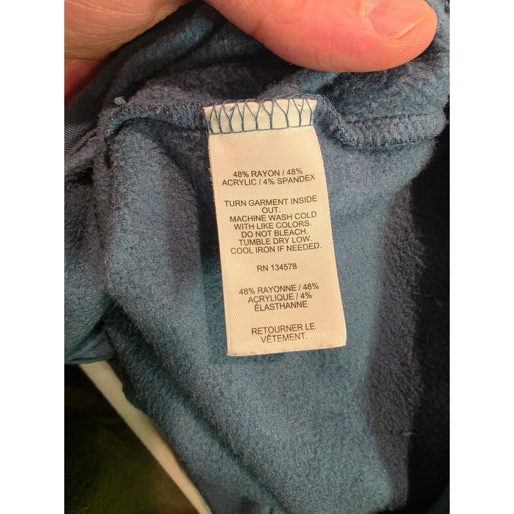 Vineyard Vines Shep Shirt Womens XL Blue Gray Quarter Zip Pullover Thumbholes - Picture 8 of 9